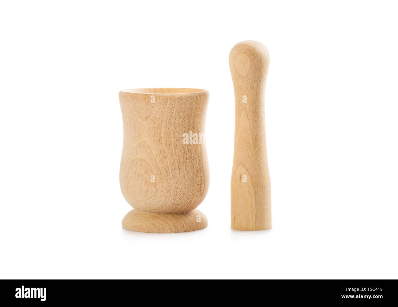 Handmade Lacquered Wooden Mortar & Pestle Set - Small