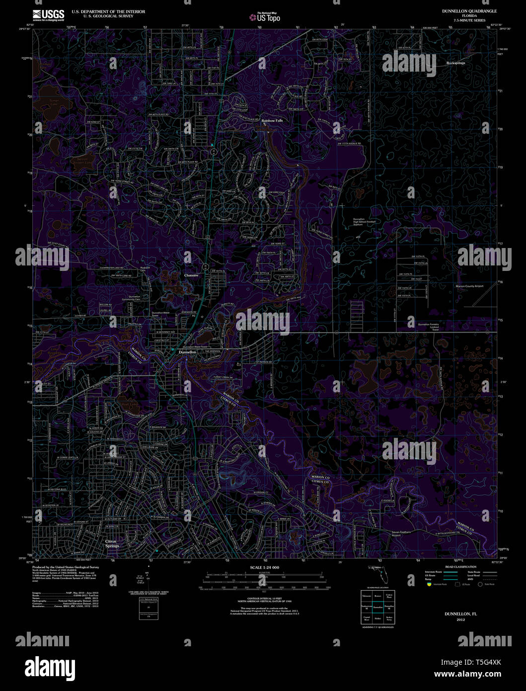 Dunnellon florida map hires stock photography and images Alamy