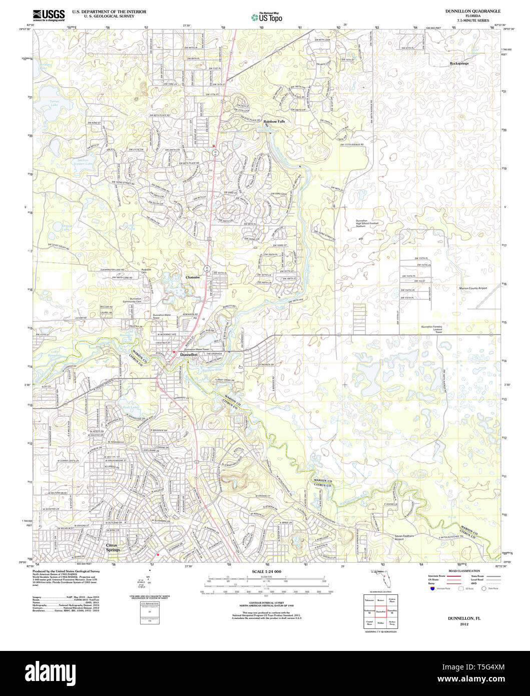 Dunnellon florida map hires stock photography and images Alamy