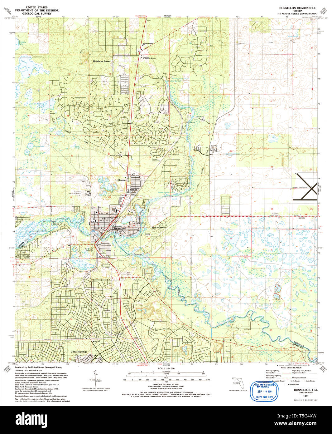 Dunnellon map hires stock photography and images Alamy
