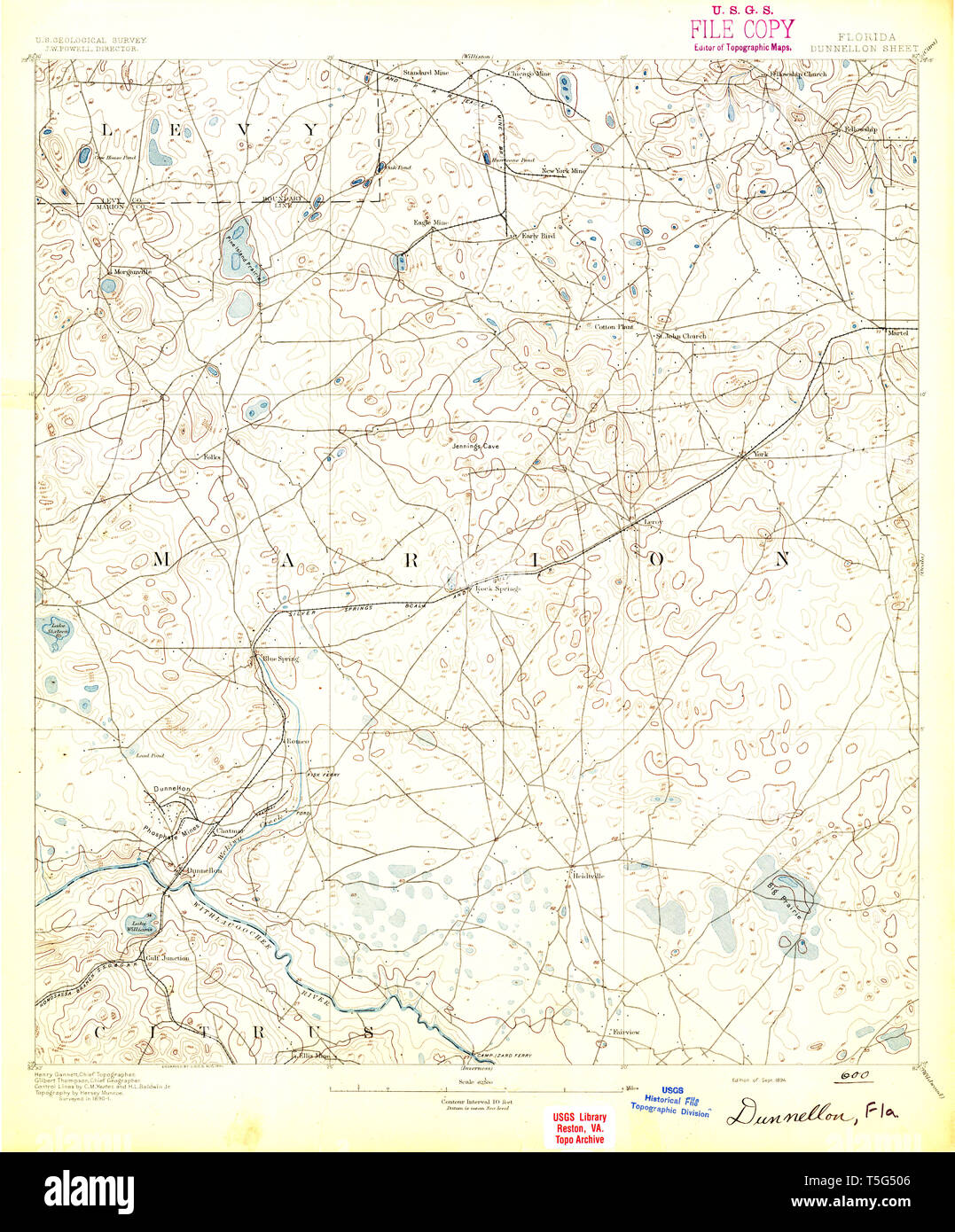 Dunnellon florida map hires stock photography and images Alamy