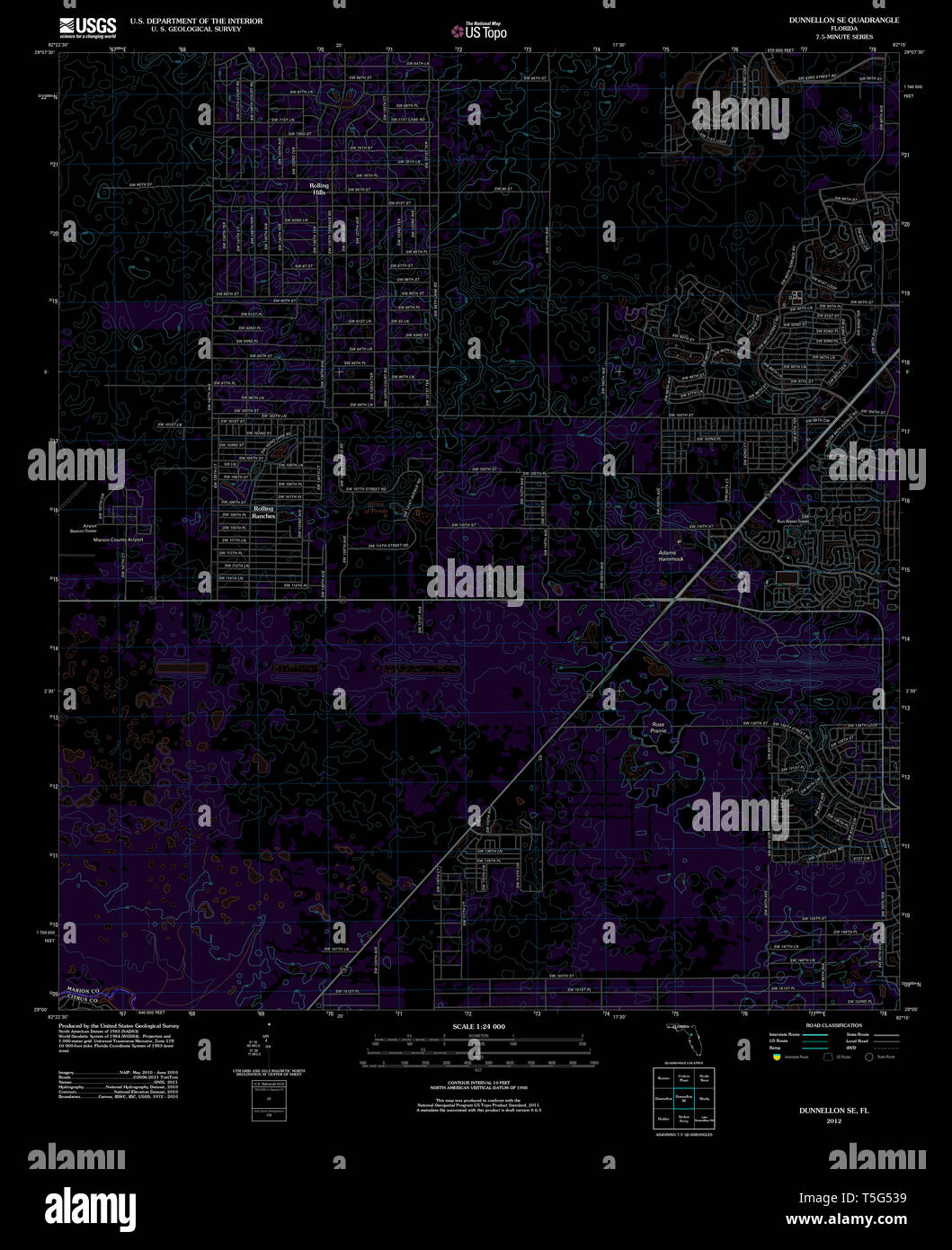 Dunnellon florida map hires stock photography and images Alamy