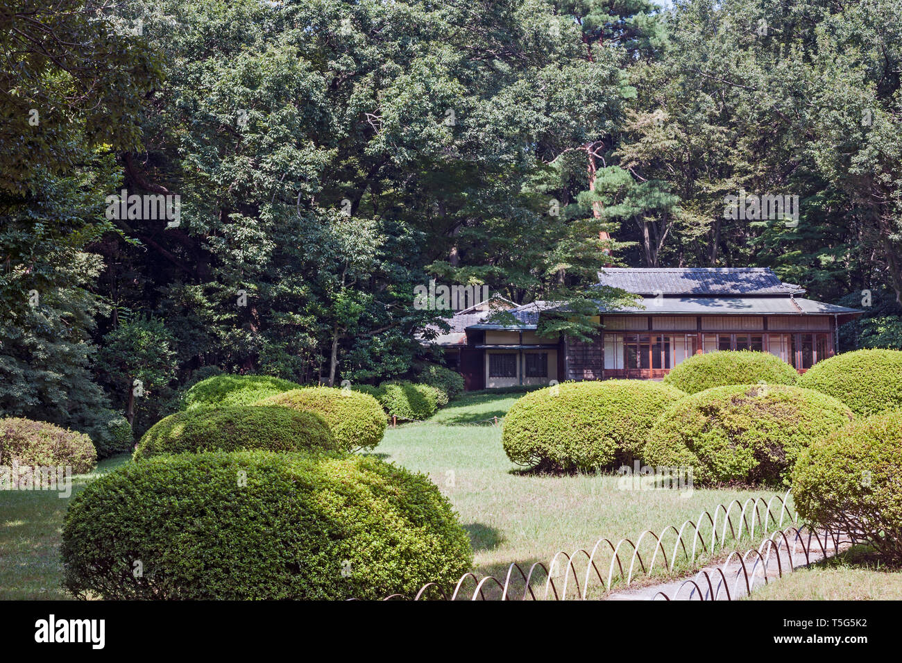 Tea house in gardens of Meiji Jingu, (Meiji Shrine) grounds at Shibuya