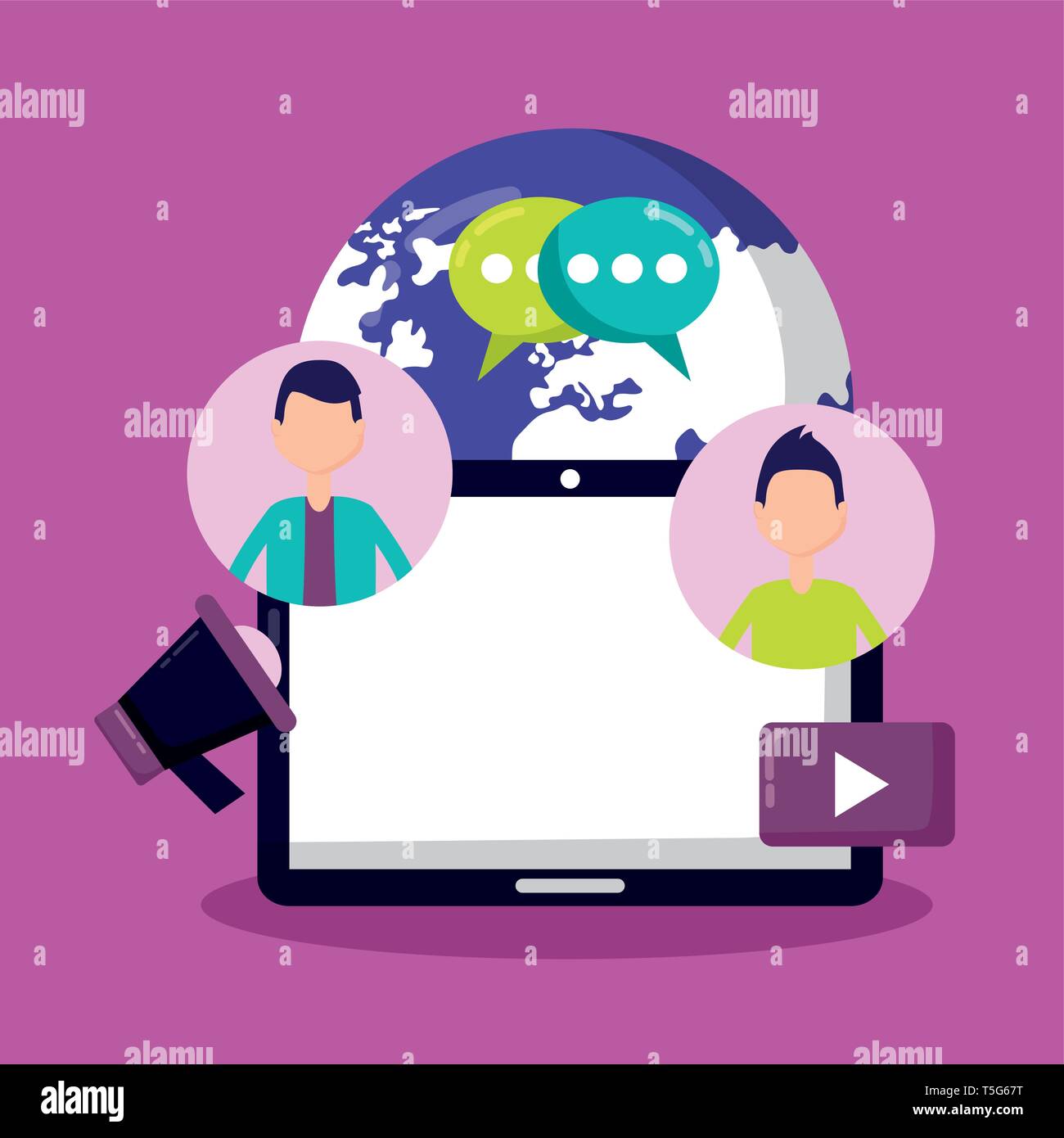 people social media Stock Vector Image & Art - Alamy