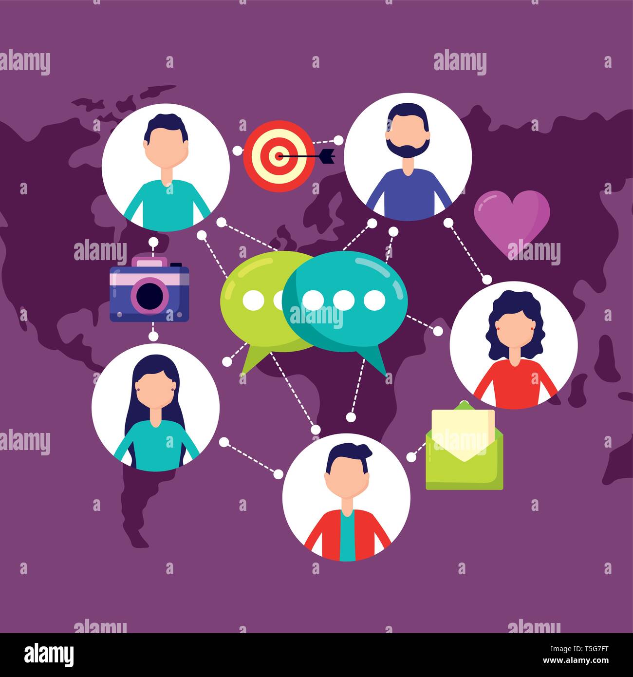 people social media Stock Vector Image & Art - Alamy