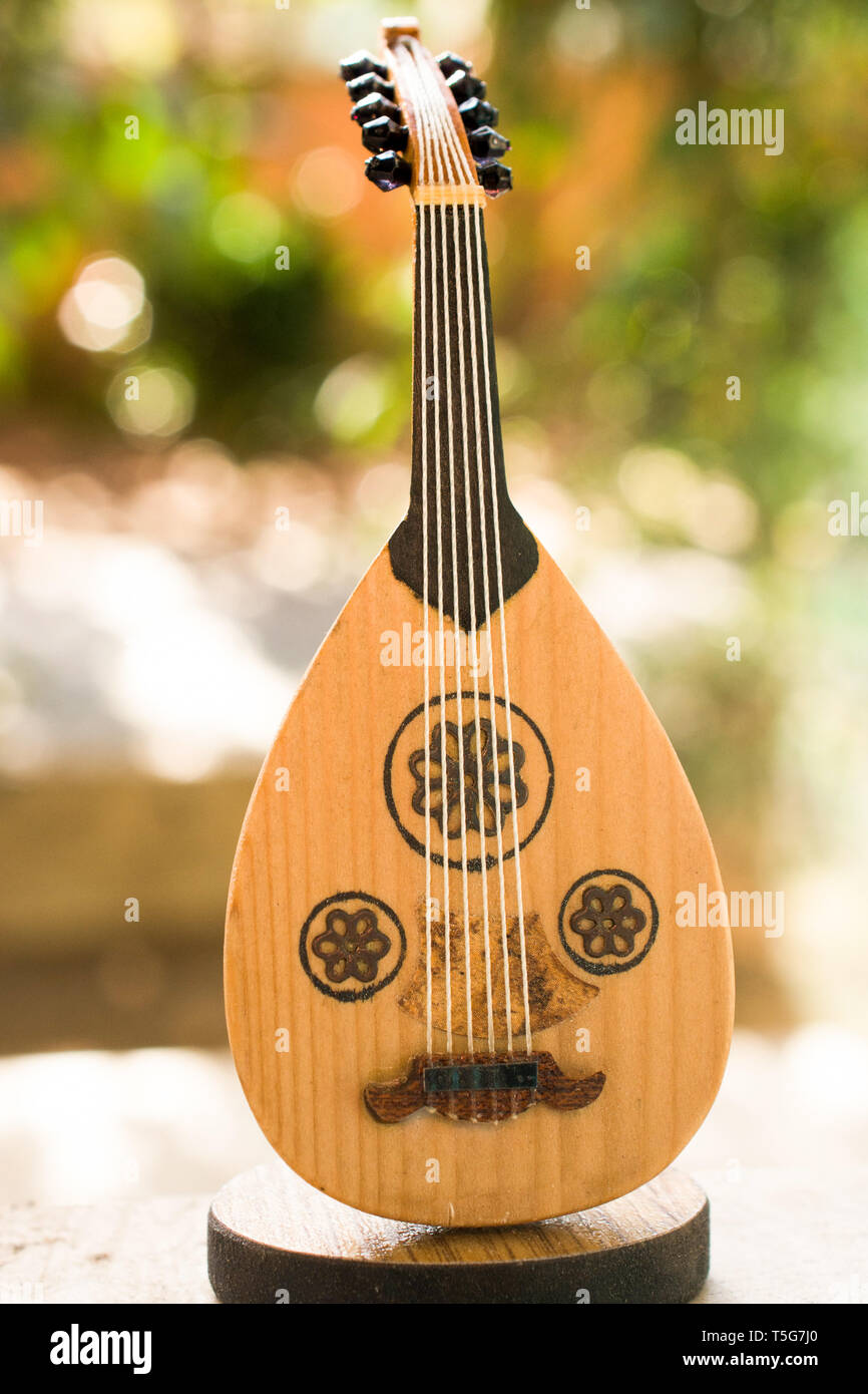 Little model of a Classic stringed musical instrument Ud Stock Photo ...