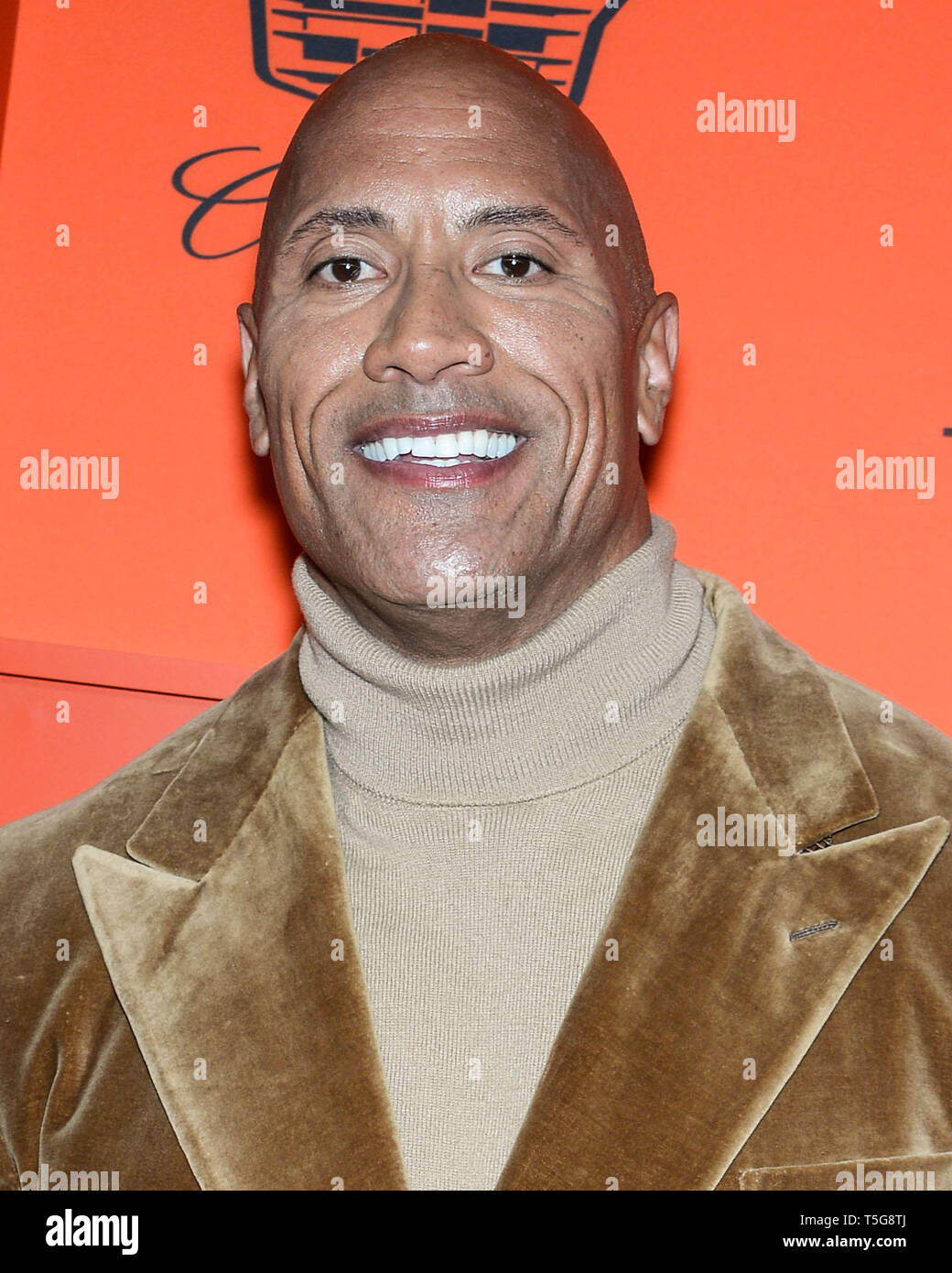 MANHATTAN, NEW YORK CITY, NEW YORK, USA - APRIL 23: Actor Dwayne Johnson  wearing Ralph Lauren arrives at the 2019 Time 100 Gala held at the  Frederick P. Rose Hall at Jazz