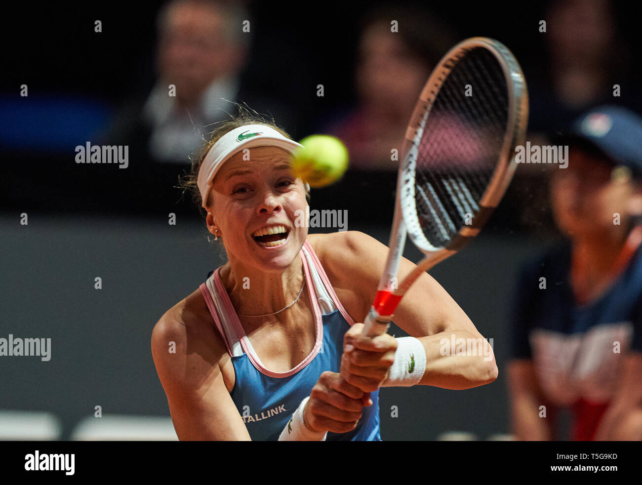 Stuttgart, Germany. 24th Apr, 2019. Anett KONTAVEIT (EST) in action in