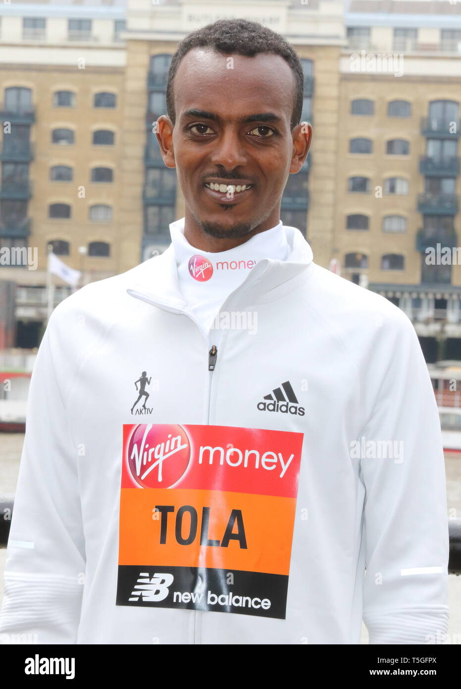 Tamirat Tola at the Elite Runners Photocall for the London Marathon