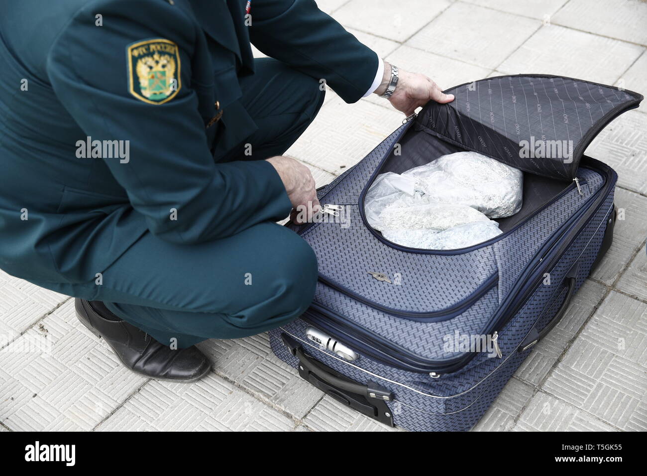 police brand suitcase