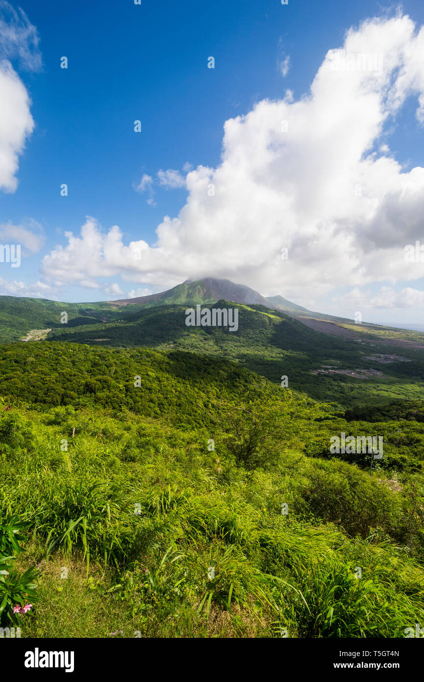 British Overseas Territory, Montserrat, Soufriere Hills volcano Stock Photo