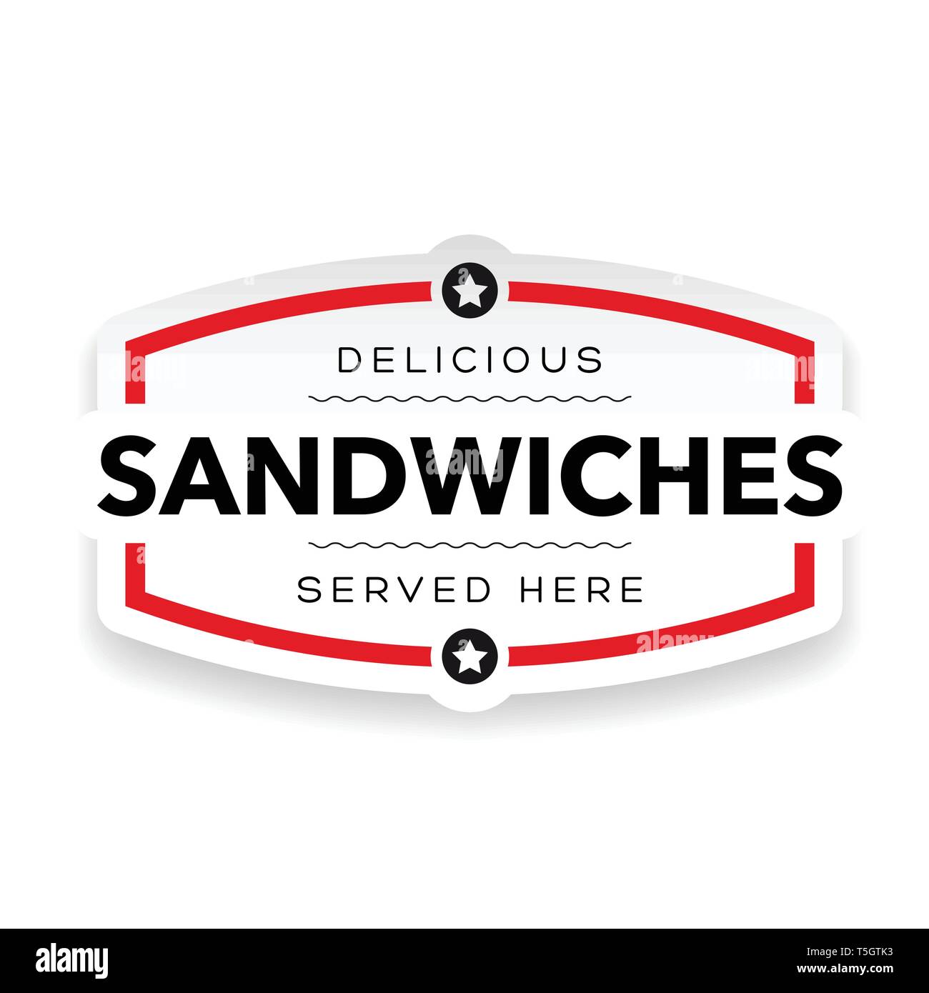Sandwiches vintage stamp label Stock Vector