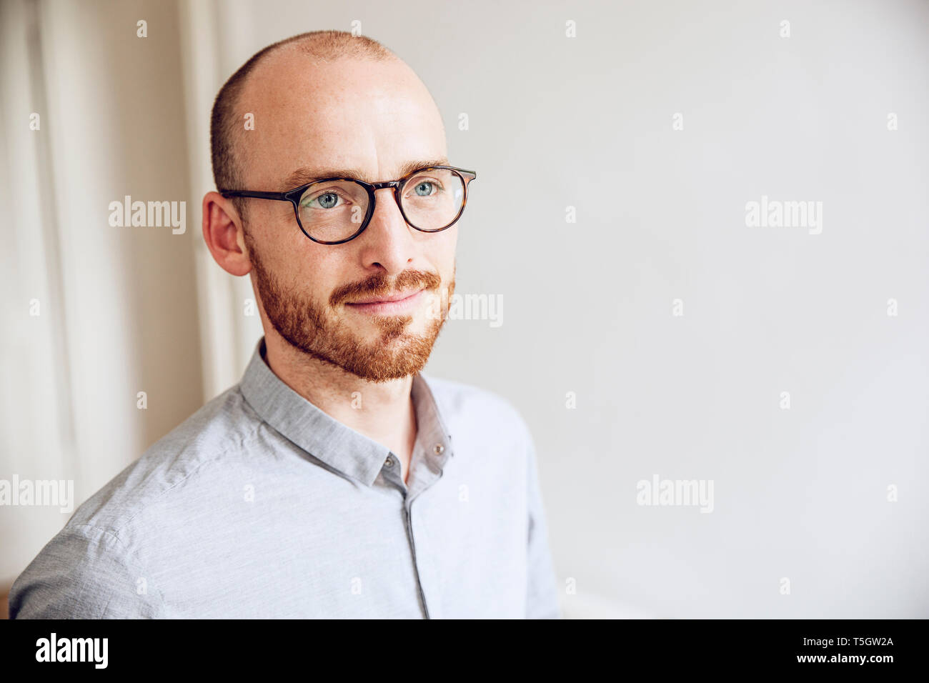 Portrait of a pensive man Stock Photo