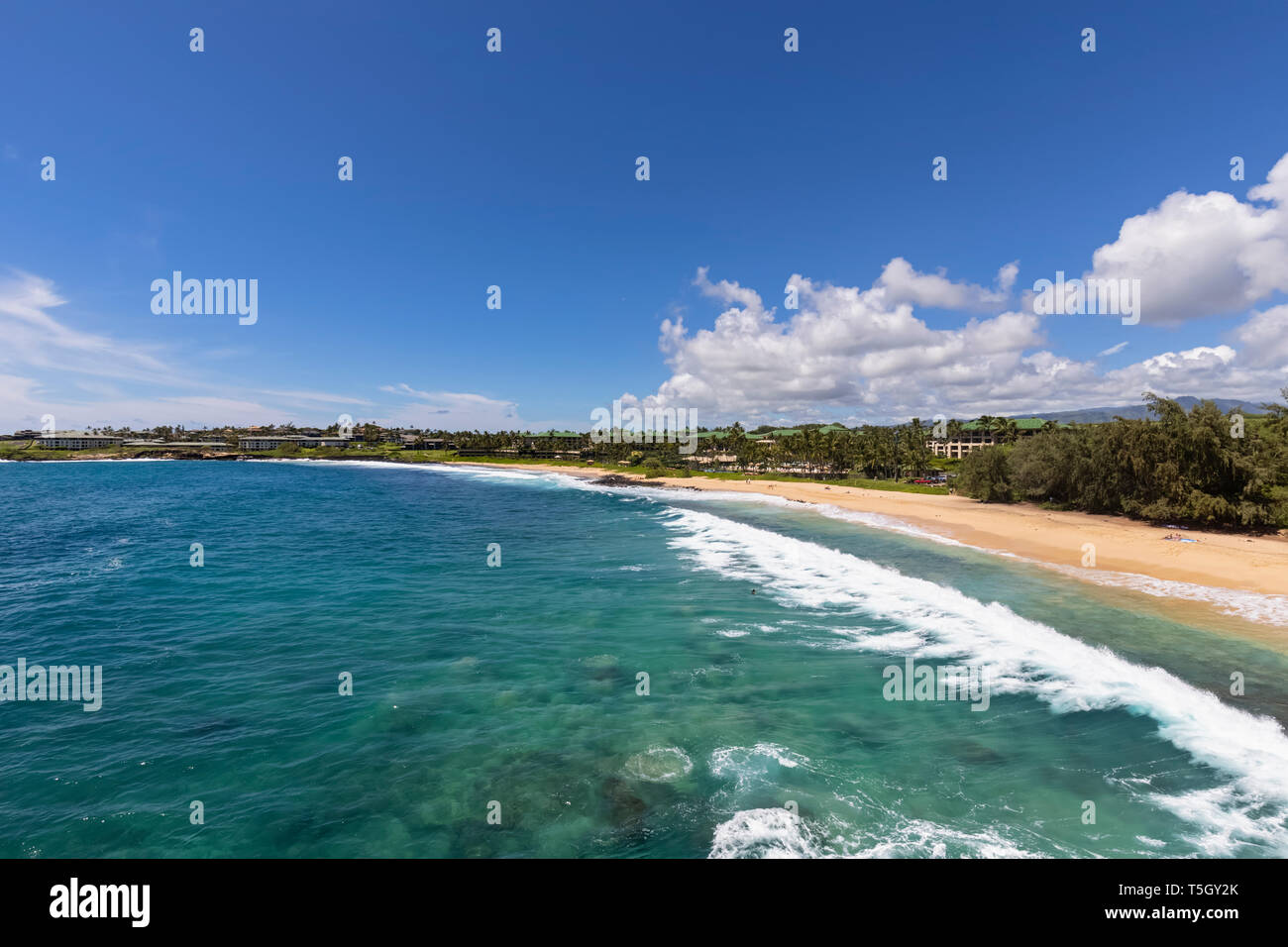 USA, Hawaii, Kauai, Keoniloa Bay, Shipwreck's Beach Stock Photo