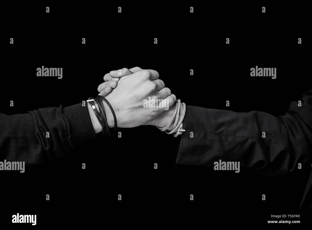 Black man white shaking hi-res stock photography and images - Alamy