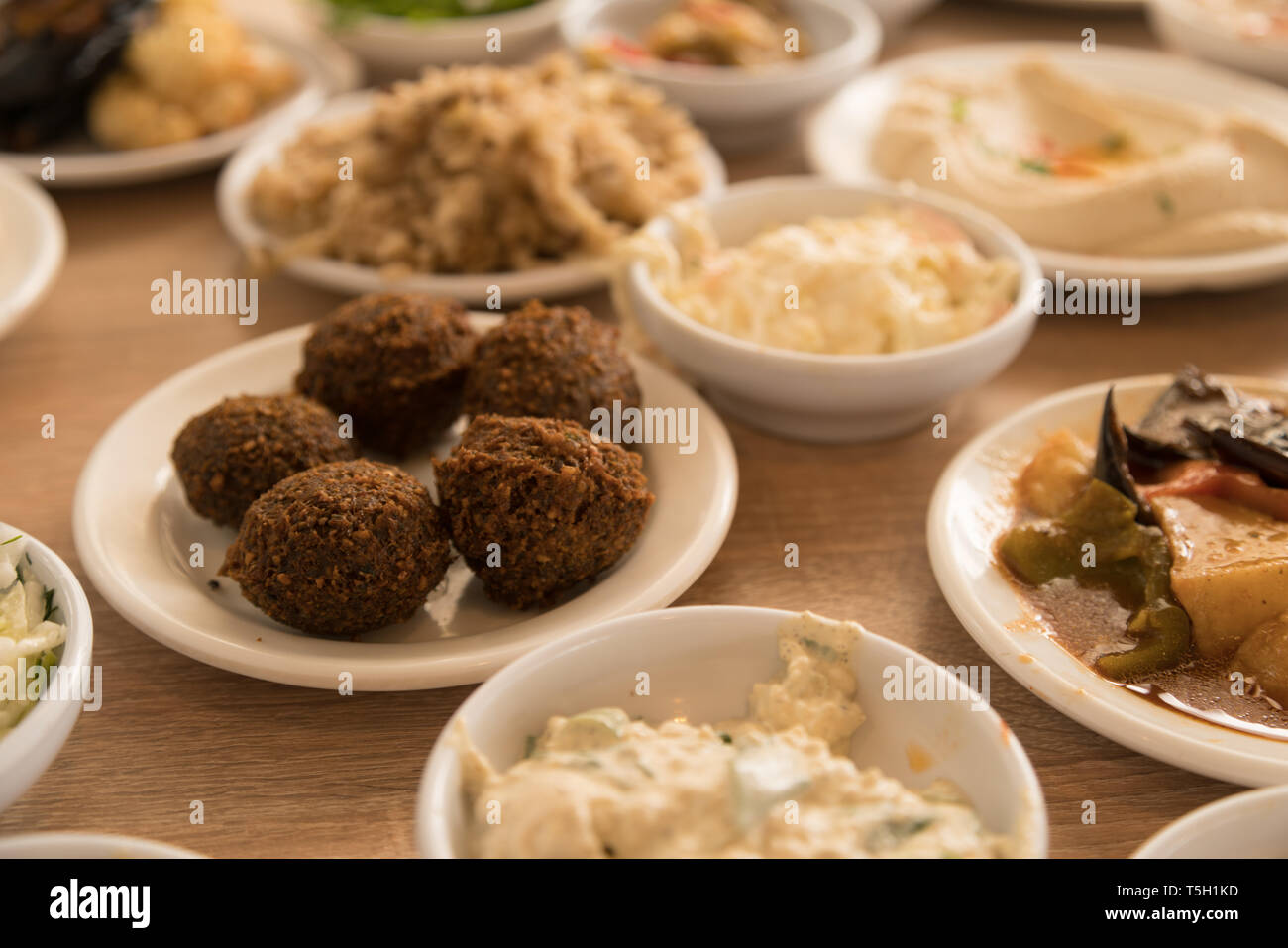 Partial View of Israeli Salad Dishes from the Side Stock Photo Alamy