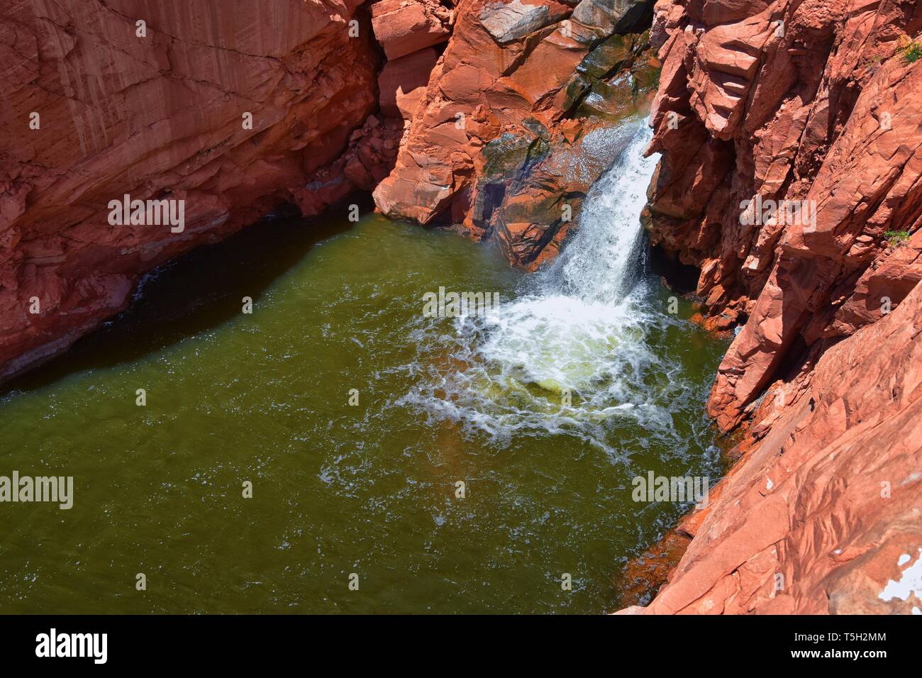Views of Waterfalls at Gunlock State Park Reservoir Falls, In Gunlock
