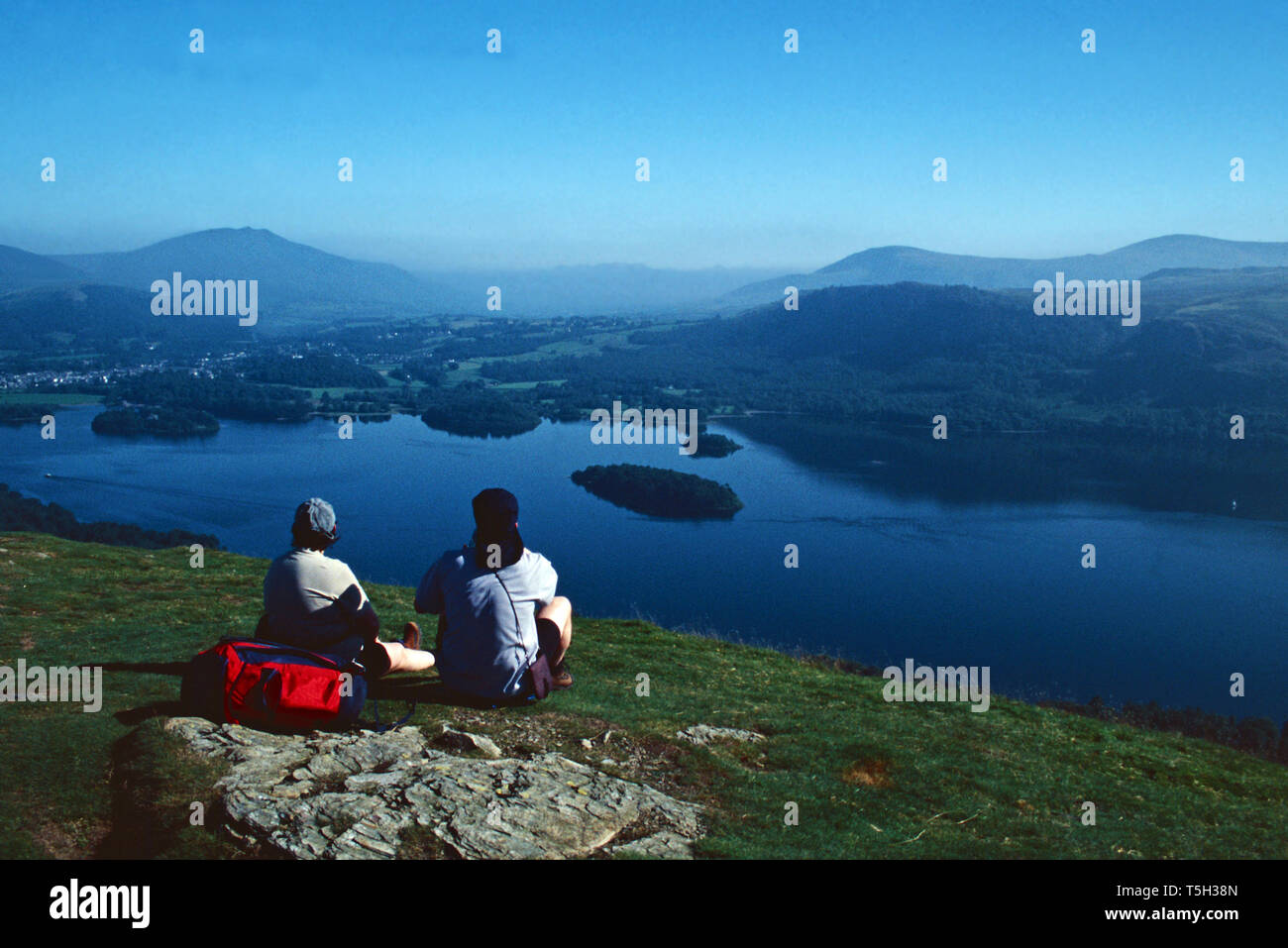 Fellwalkers on the Cat Bells,Lake District,England Stock Photo Alamy