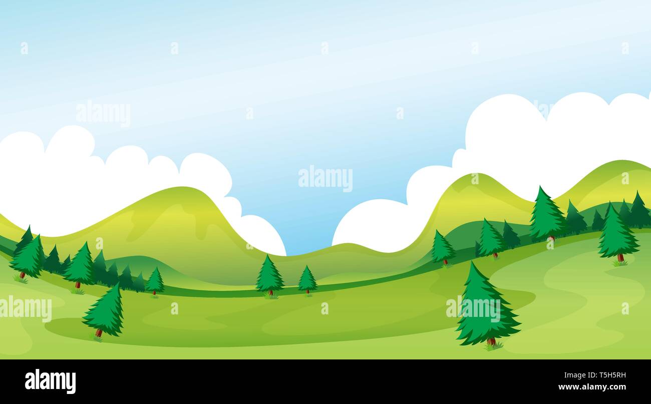 A nature park landscape illustration Stock Vector Image & Art - Alamy
