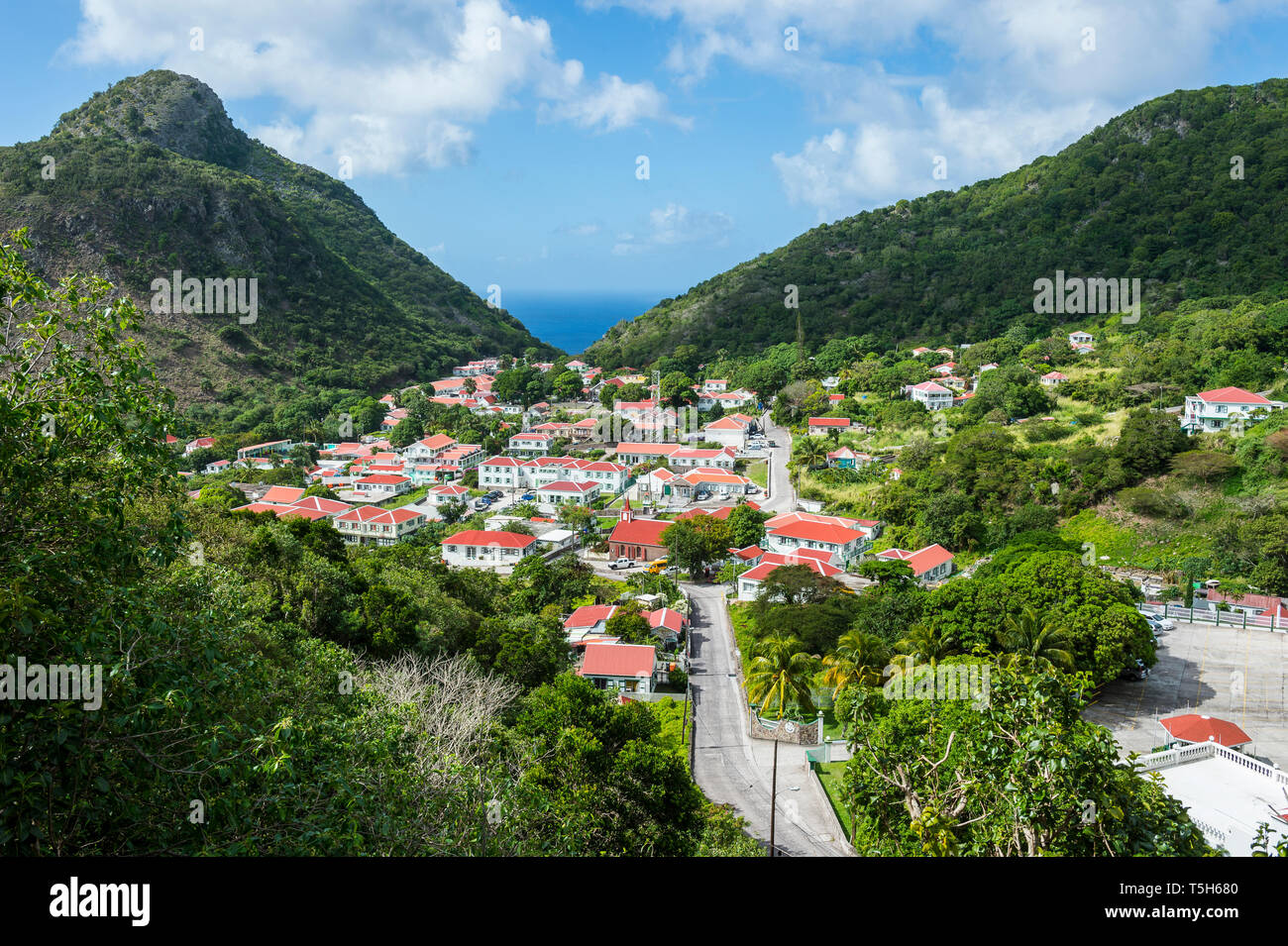 Caribbean, Netherland Antilles, Saba, The Bottom Stock Photo