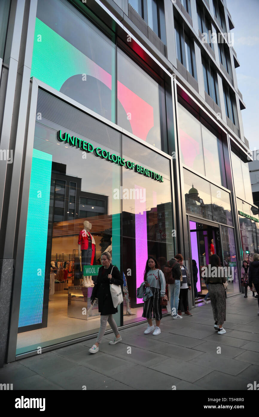 United Colors of Benetton store on Oxford Street, London, England, UK ...