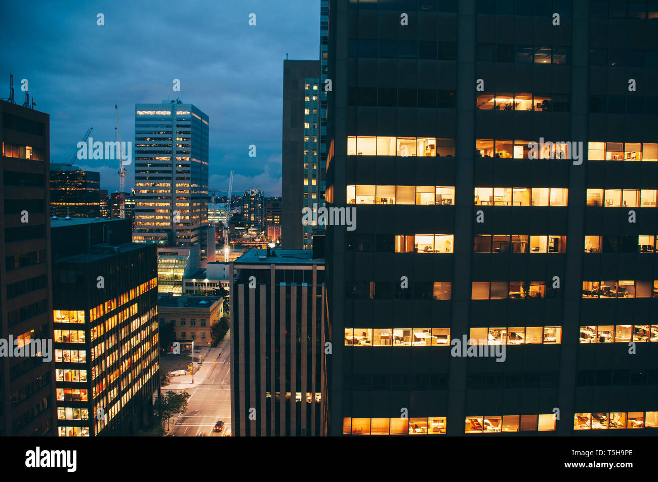 Calgary Downtown at Night, Canada Stock Photo - Alamy