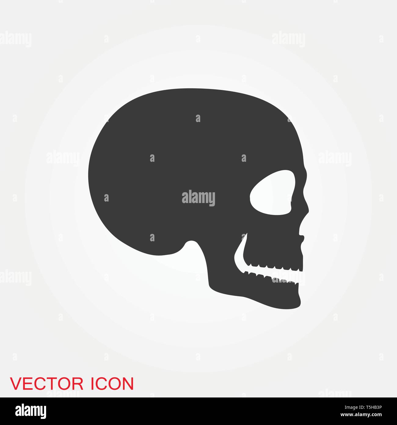 Skull icon vector sign symbol Stock Vector