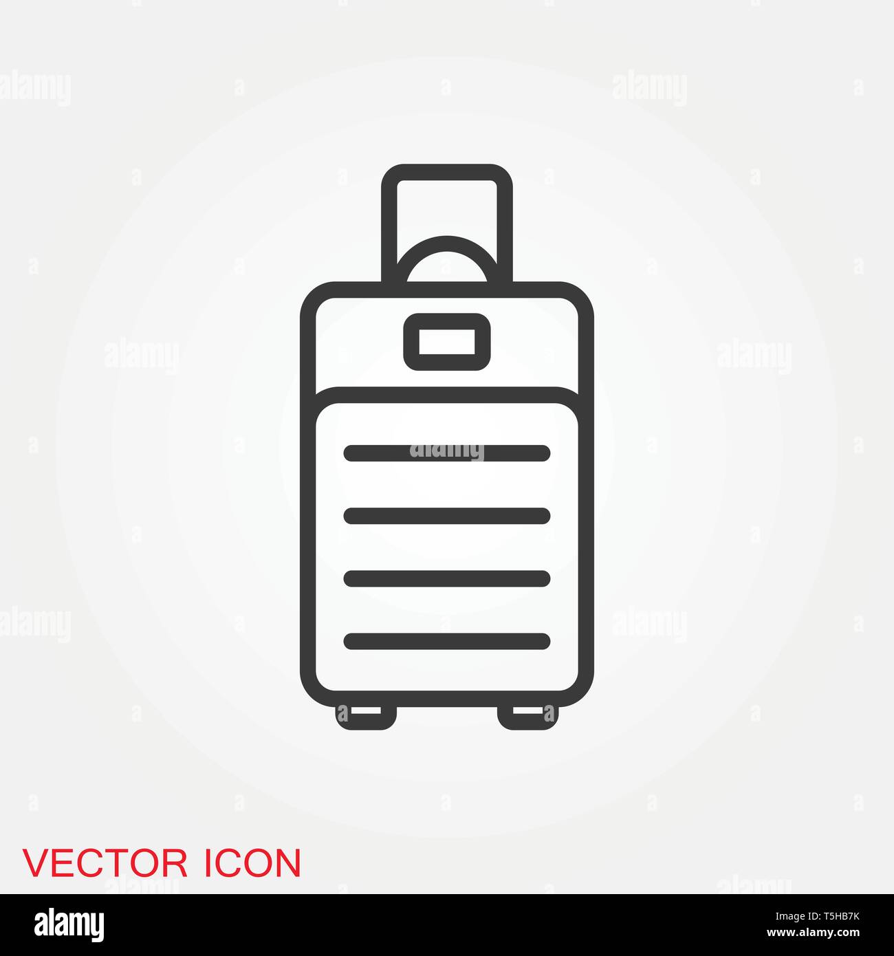 Travel bag icon vector sign symbol for design Stock Vector Image & Art