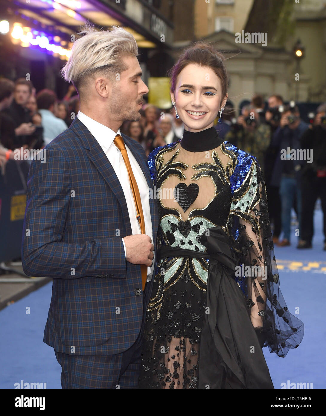 Photo Must Be Credited C Alpha Press 079965 24 04 2019 Zac Efron And Lily Collins Extremely Wicked Shockingly Evil And Vile European Premiere In London Stock Photo Alamy