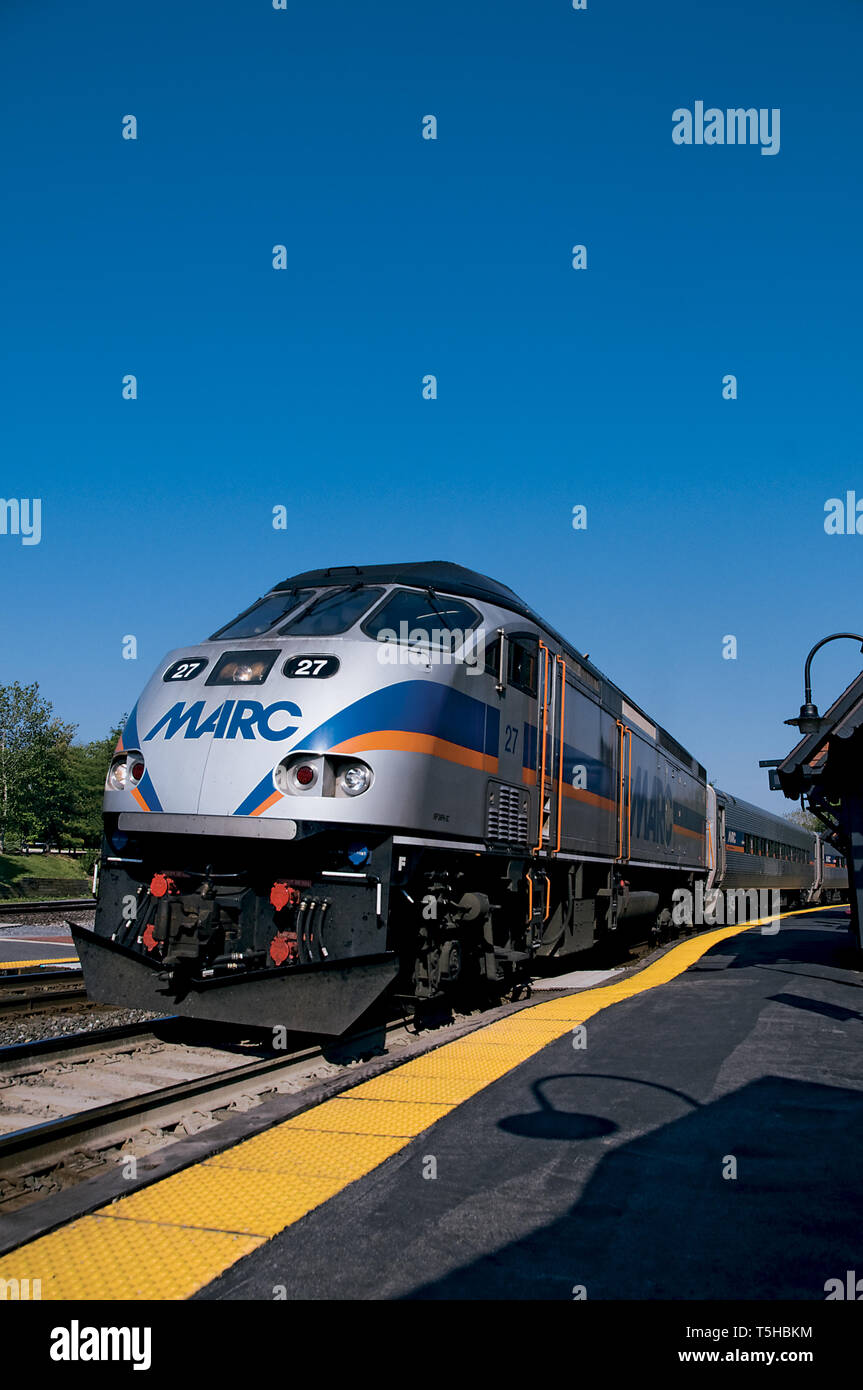 MARC Commuter Train Stock Photo