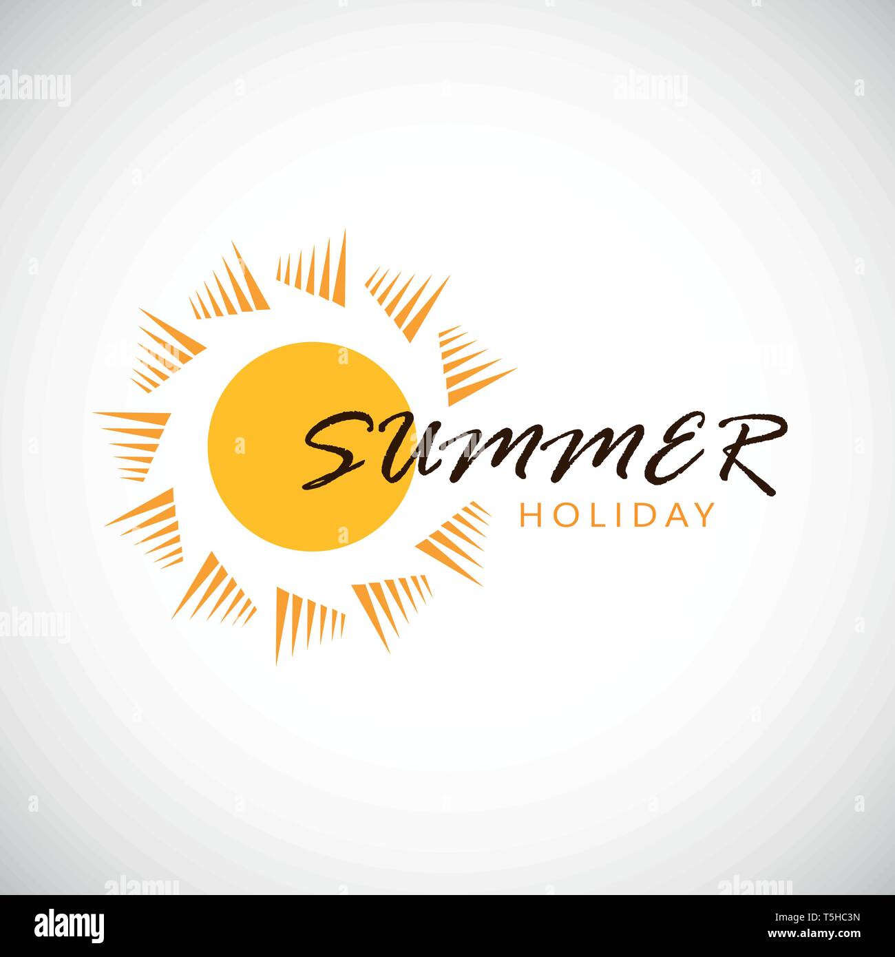 summer holiday yellow sun icon vector Illustration EPS10 Stock Vector