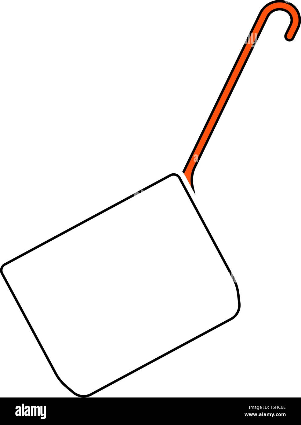Kitchen Pan Icon. Thin Line With Orange Fill Design. Vector ...