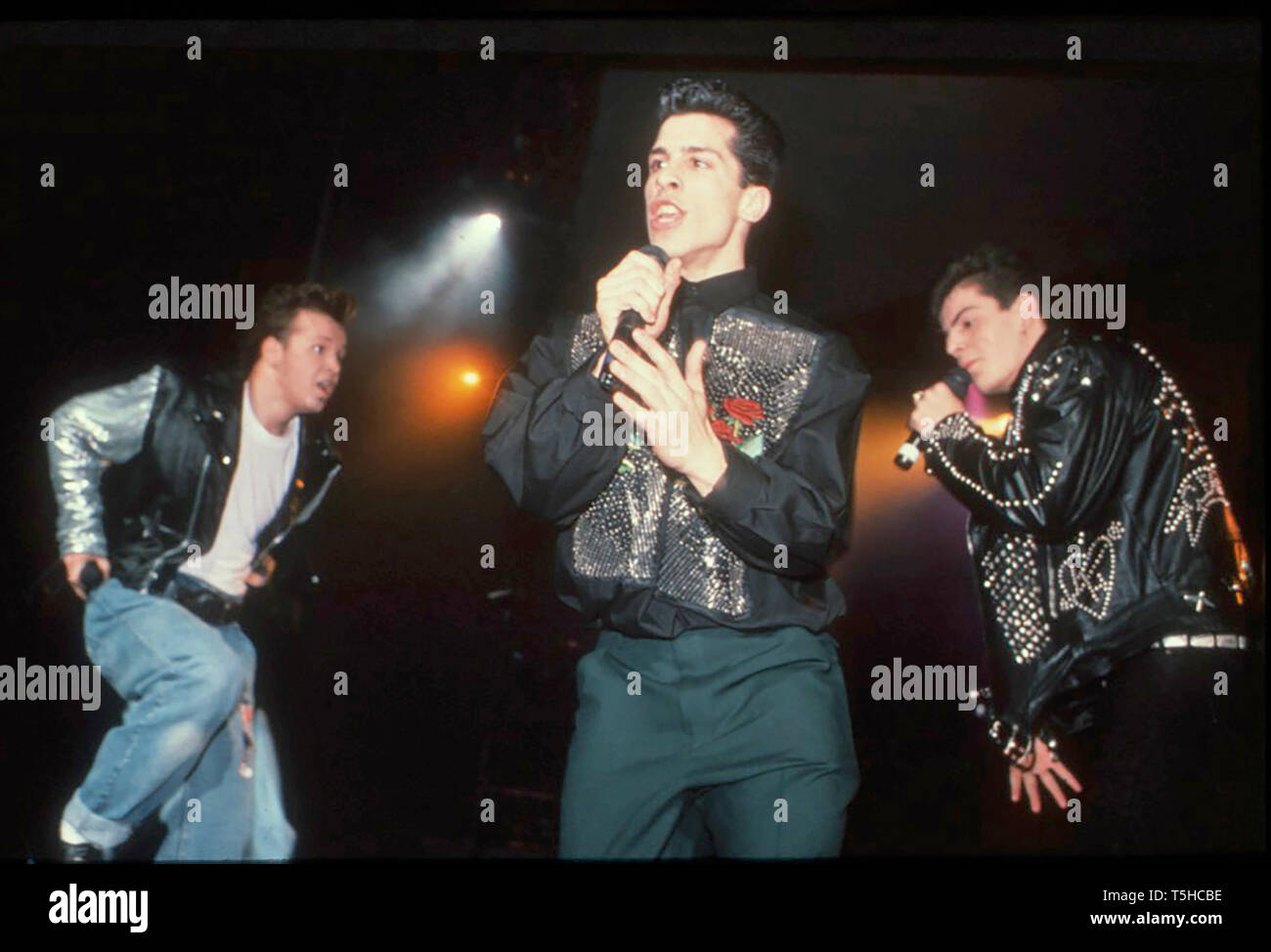 NEW KIDS ON THE BLOCK American boy band about 1990 Stock Photo