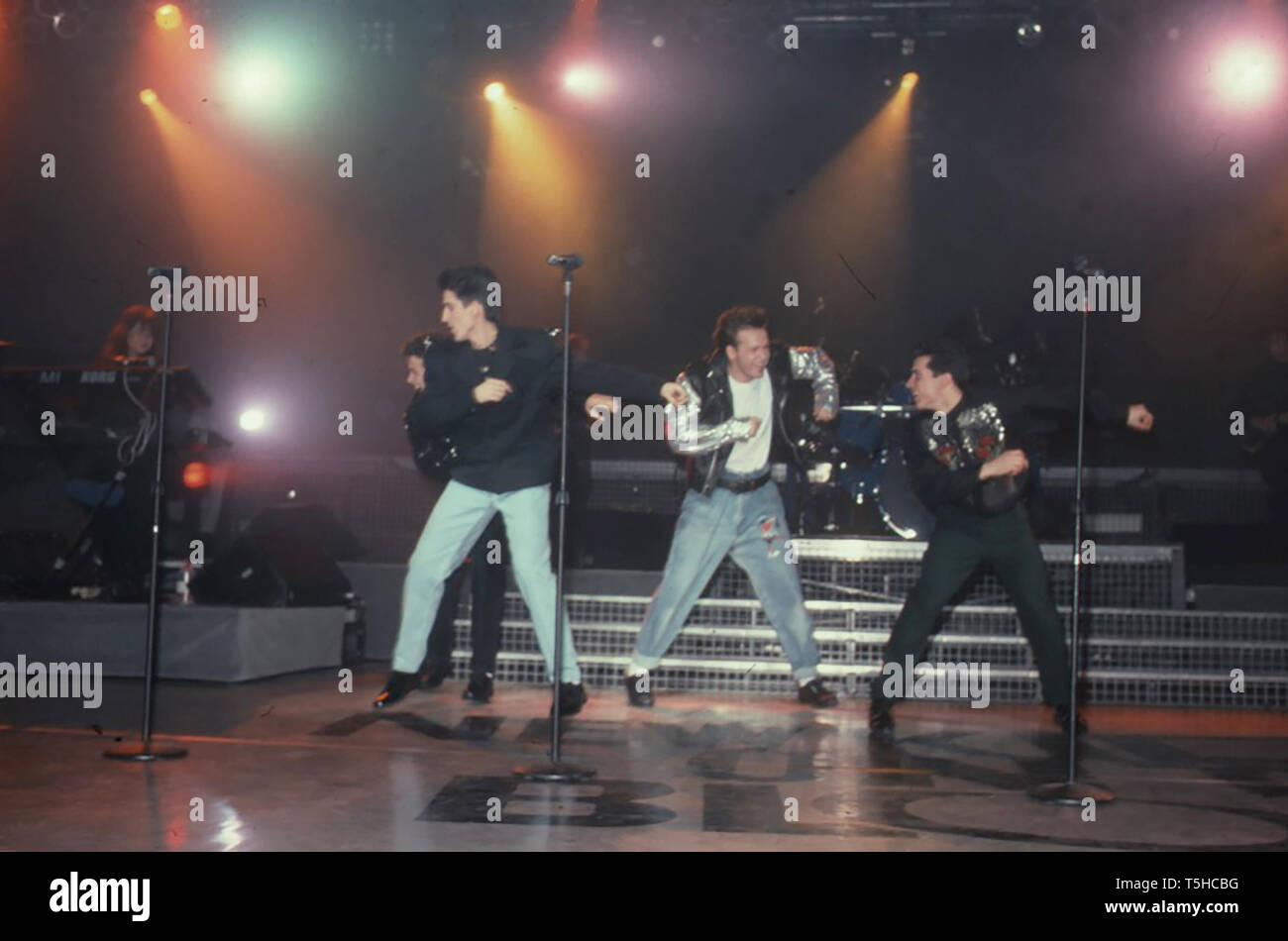 NEW KIDS ON THE BLOCK American boy band about 1990 Stock Photo