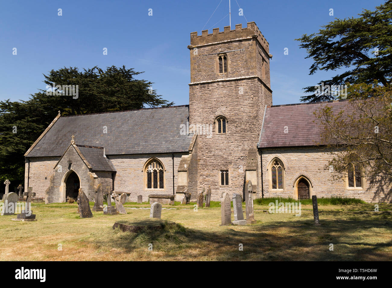 Church of the Blessed Virgin Mary, Shapwick Stock Photo