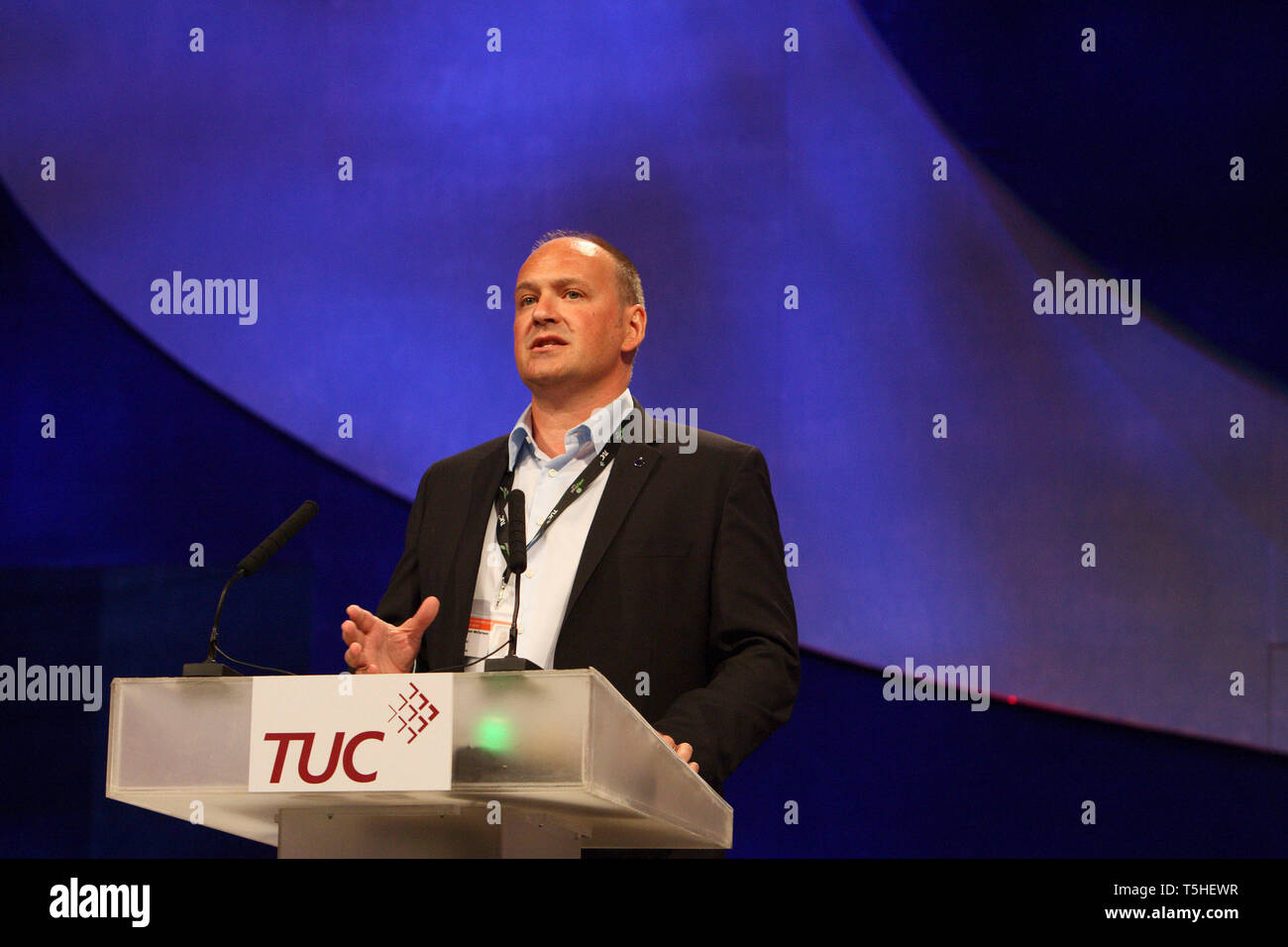 Bob Crow RMT. TUC Conference, Manchester. 13 September 2010 Stock Photo ...