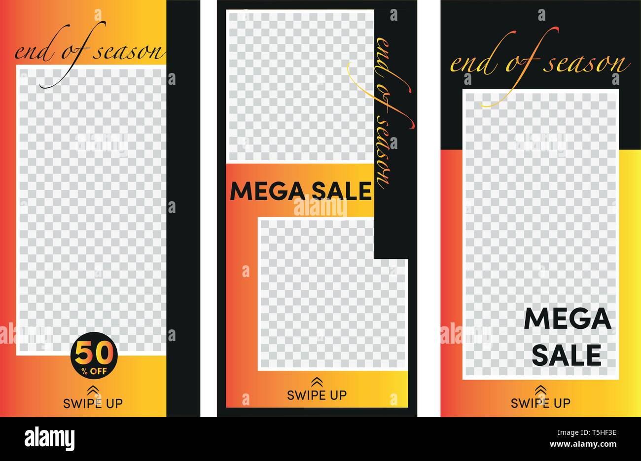 Set Of Stories Sale Banner Background Instagram Template Photo Landing Page Website Mobile App Poster Flyer Coupon Gift Card Smartphone Stock Vector Image Art Alamy