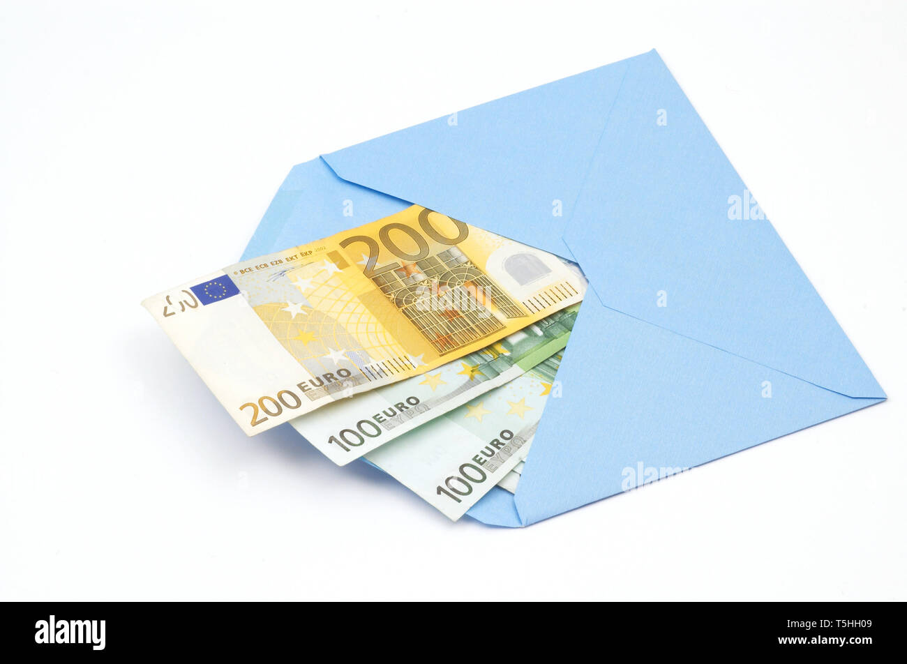 euro currency in the envelope for finance concept Stock Photo