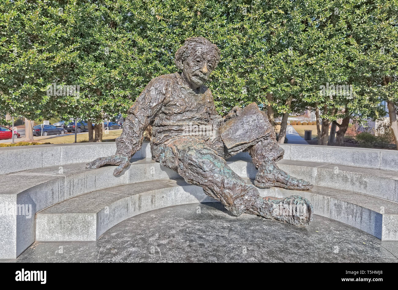 Albert Einstein Memorial in Washington DC USA Stock Photo