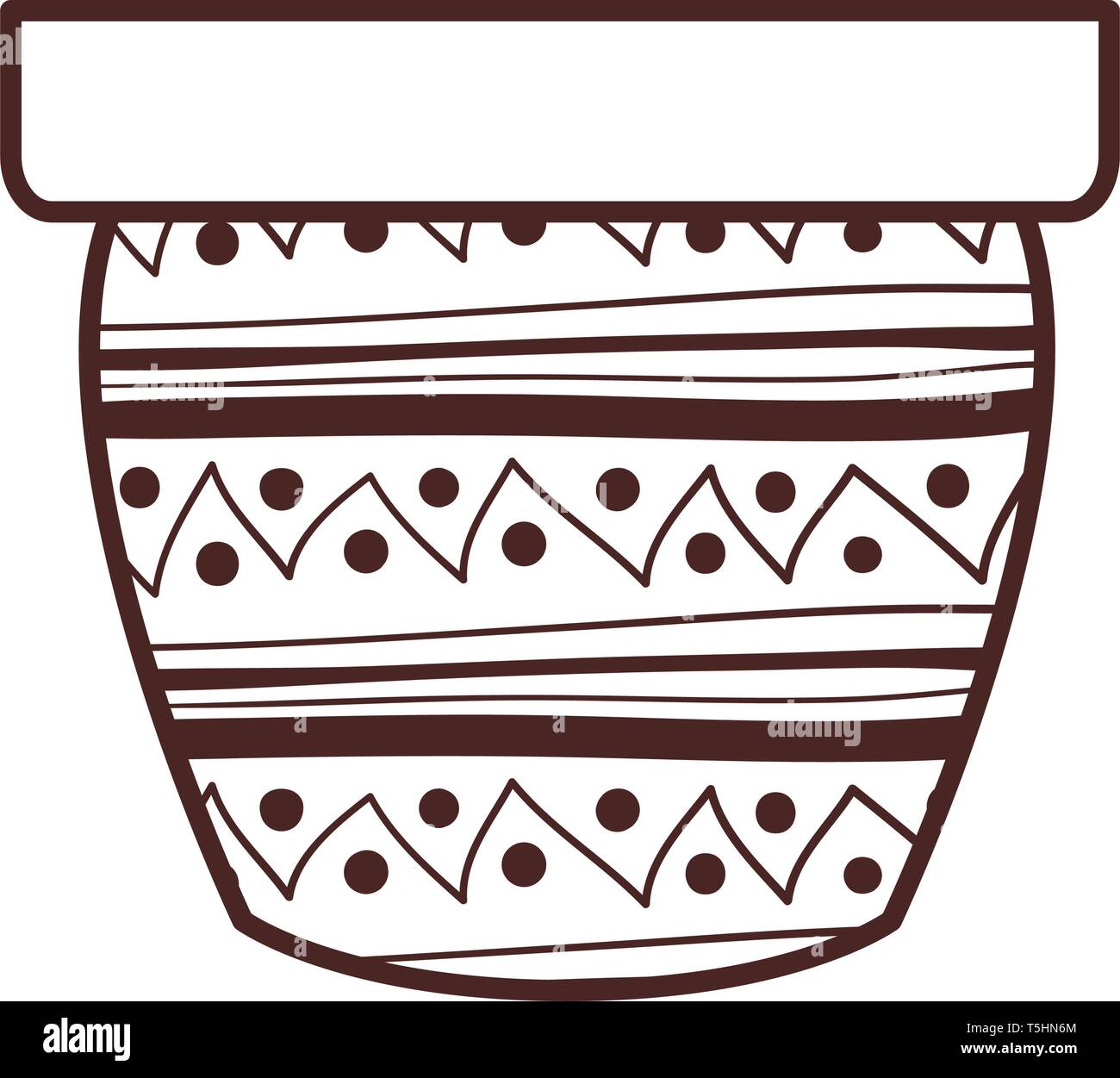 cute flower pot isolated icon Stock Vector Image & Art - Alamy