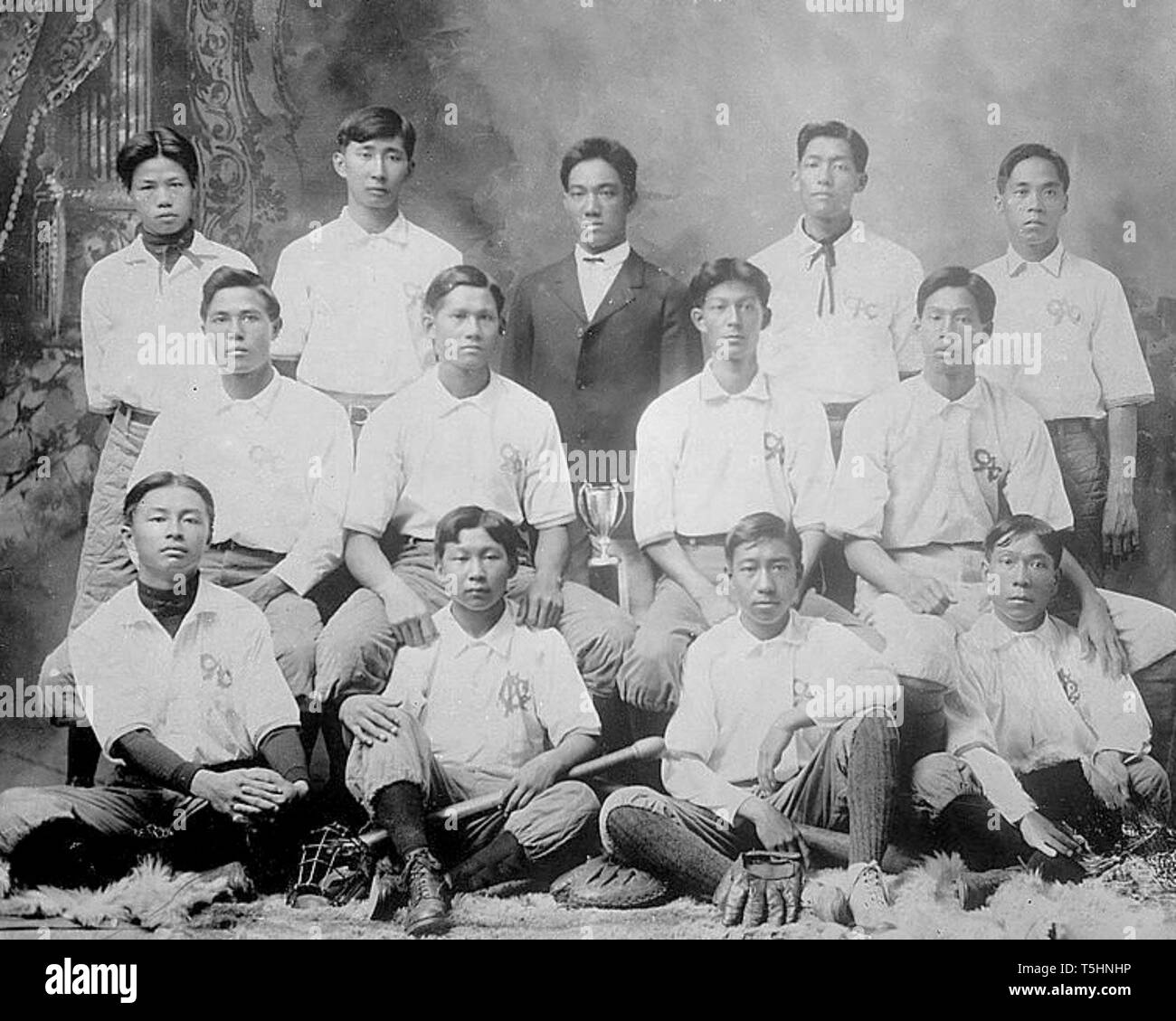 Chinese baseball team, Honolulu 1910. Stock Photo