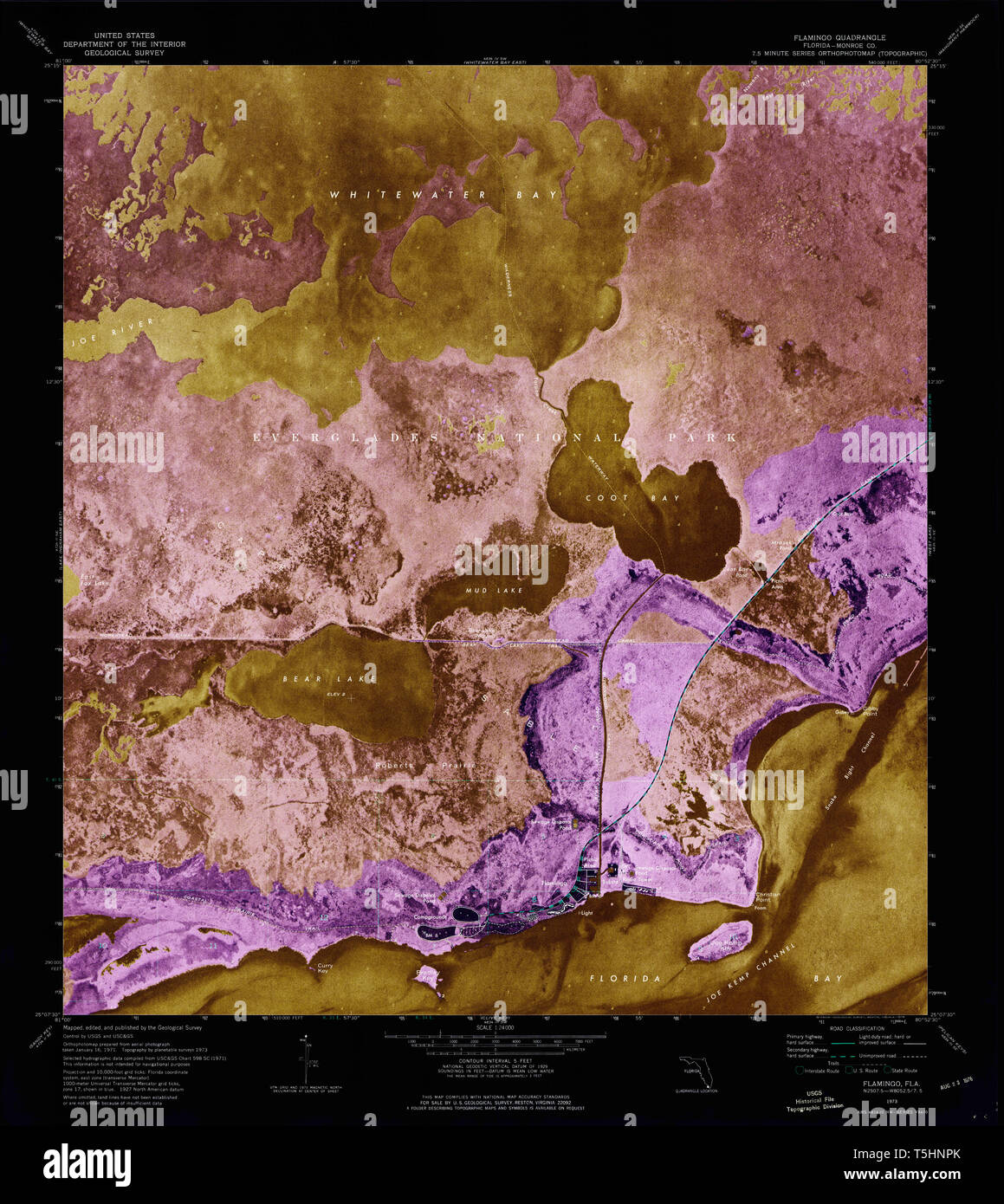 Flamingo florida map hi-res stock photography and images - Alamy