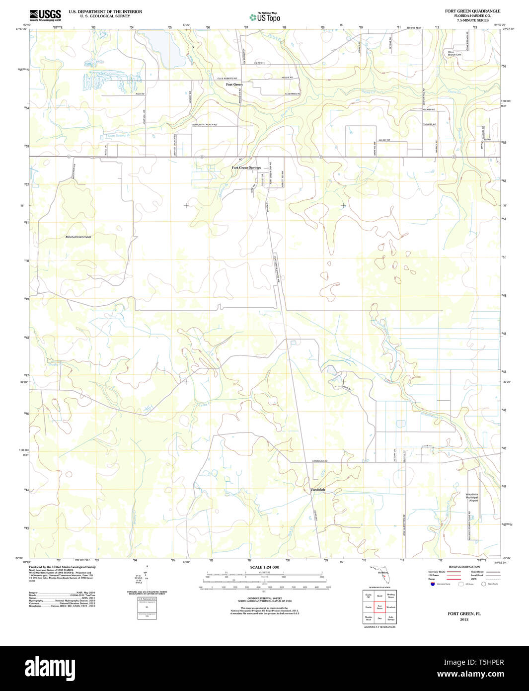 USGS TOPO Map Florida FL Fort Green - Usgs Topo Map Florida Fl Fort Green 20120713 Tm Restoration T5HPER 