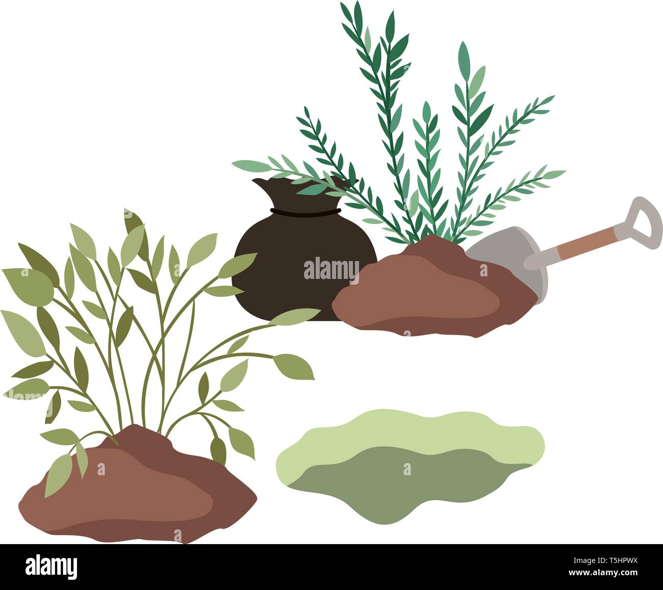 Trees planter Stock Vector Images - Alamy