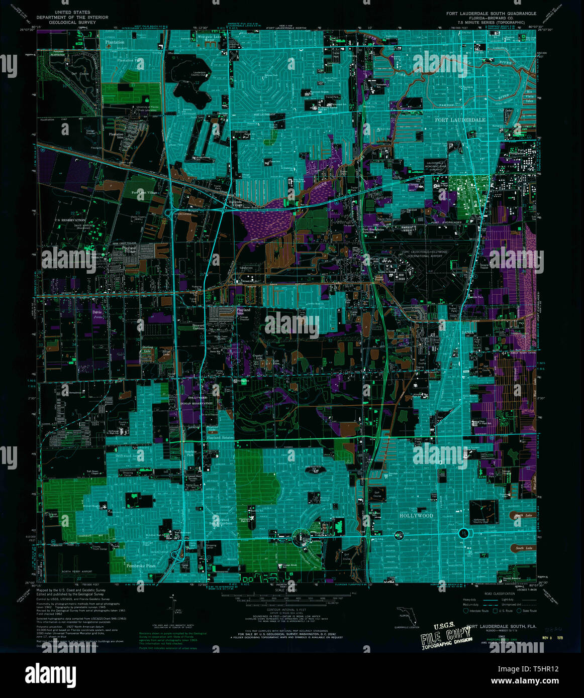 USGS TOPO Map Florida FL Fort Lauderdale - Usgs Topo Map Florida Fl Fort Lauderdale South 346263 1962 24000 Inverted Restoration T5HR12 