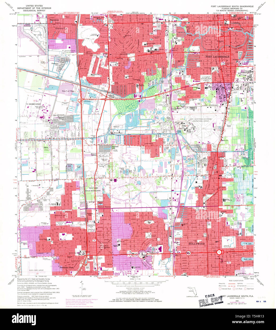 USGS TOPO Map Florida FL Fort Lauderdale - Usgs Topo Map Florida Fl Fort Lauderdale South 346263 1962 24000 Restoration T5HR13 