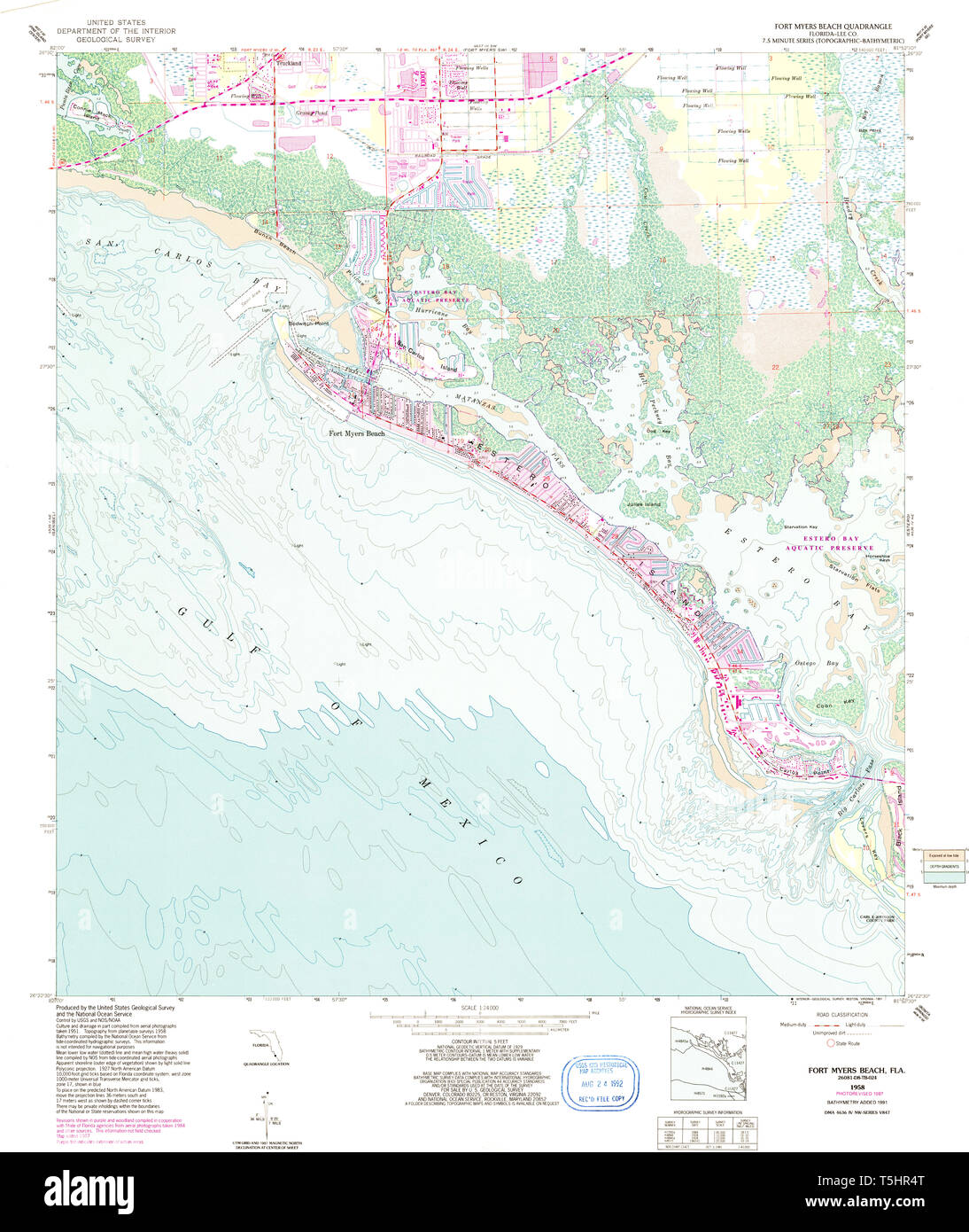Fort myers beach florida map hires stock photography and images Alamy