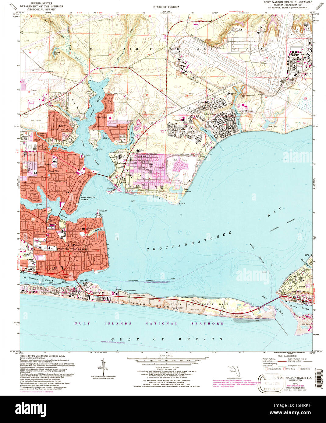 Map of fort walton beach hi res - Usgs Topo Map Florida Fl Fort Walton Beach 346326 1970 24000 Restoration T5HRKF