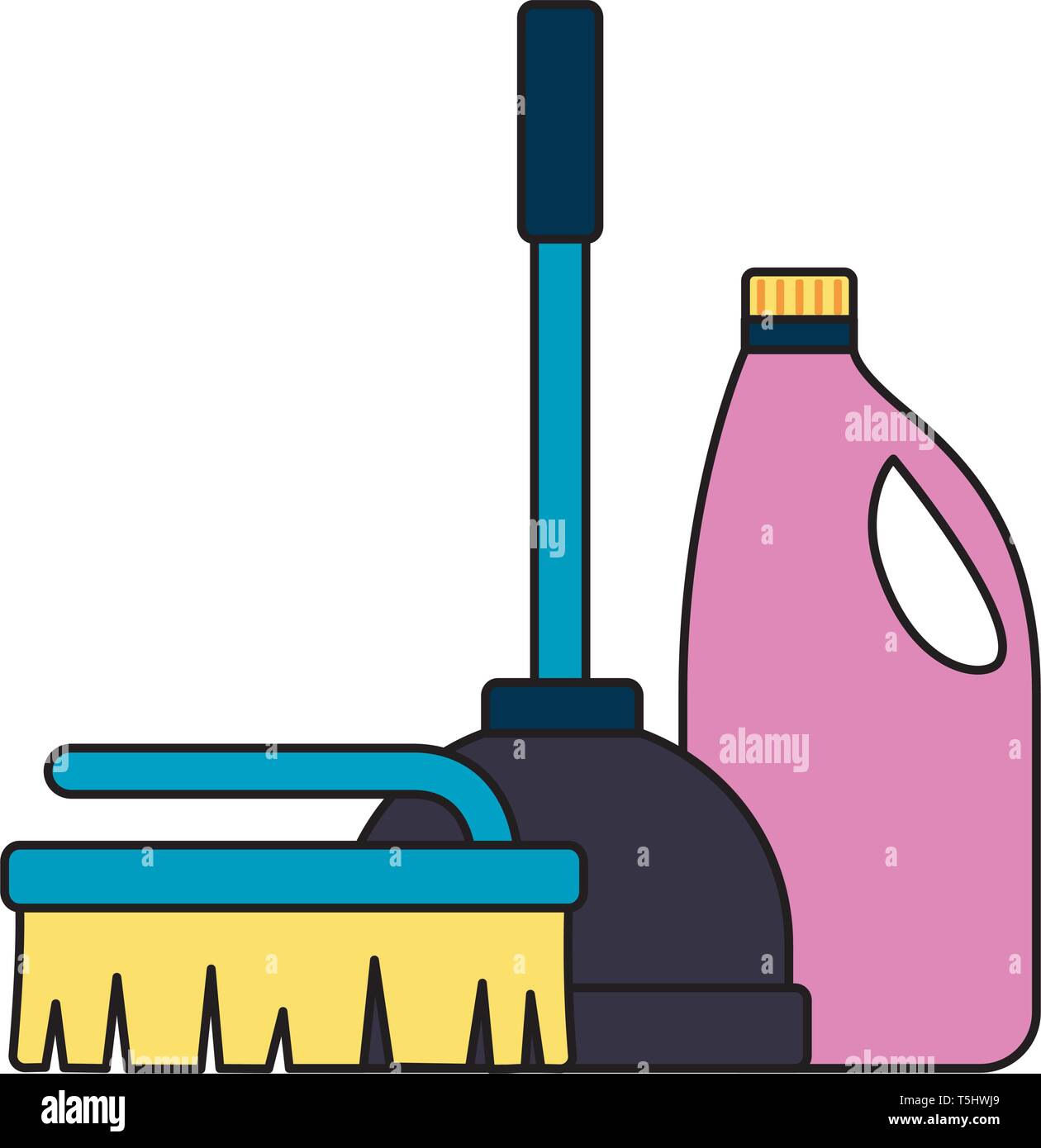 Cleaning tools. Napkin, bucket, broom, gloves, mop, detergent or  disinfectant bottles. Household cleaning products and equipment vector set.  Housekeeping isolated chemicals and liquids Stock Vector Image & Art - Alamy