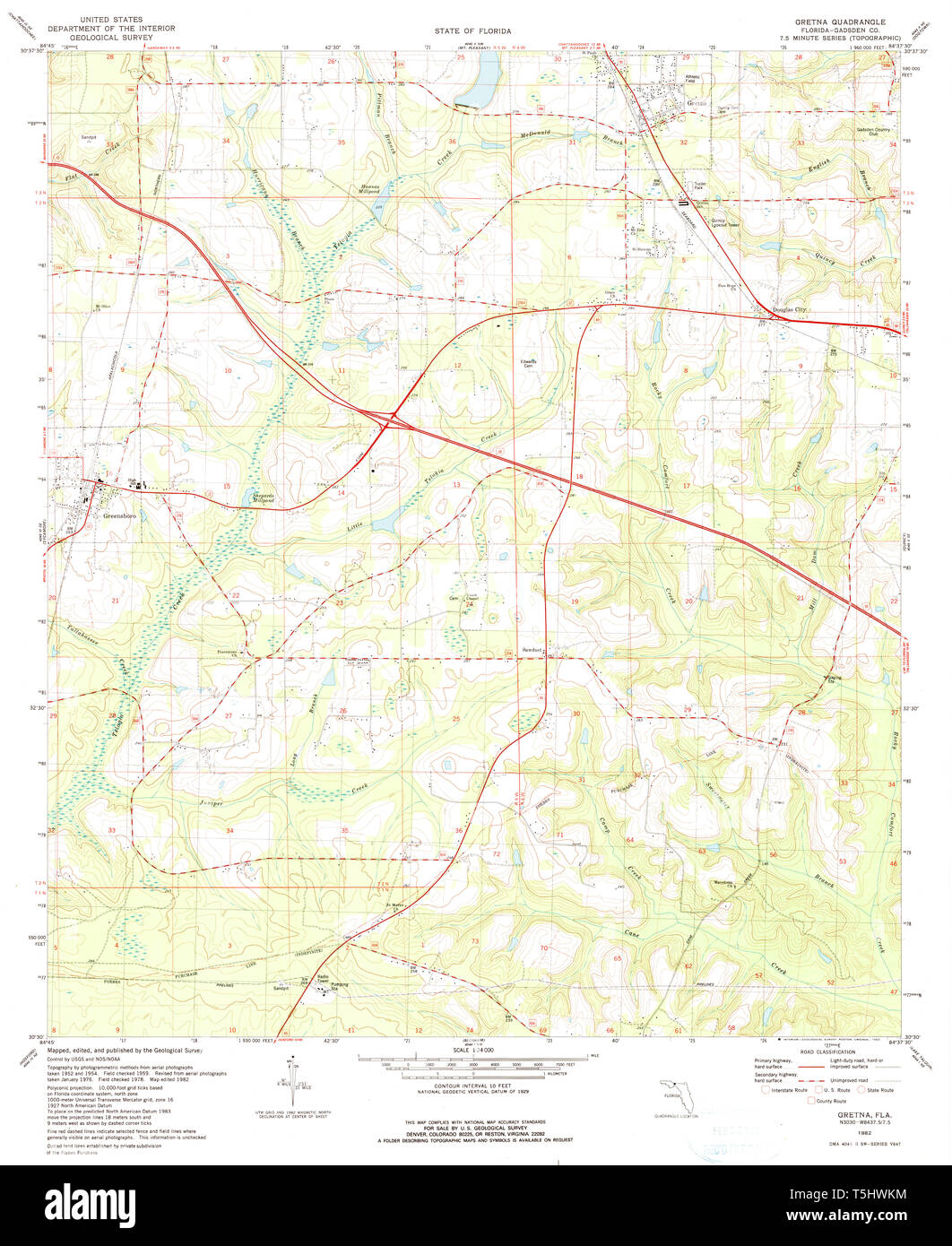 Map of gretna hires stock photography and images Alamy